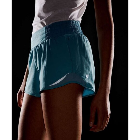 Lululemon Hotty Hot High-Rise 2.5" Lined Shorts Womens Sizes 10-14 Washed Blue - Picture 2 of 3